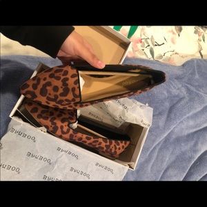 Leopard print flats